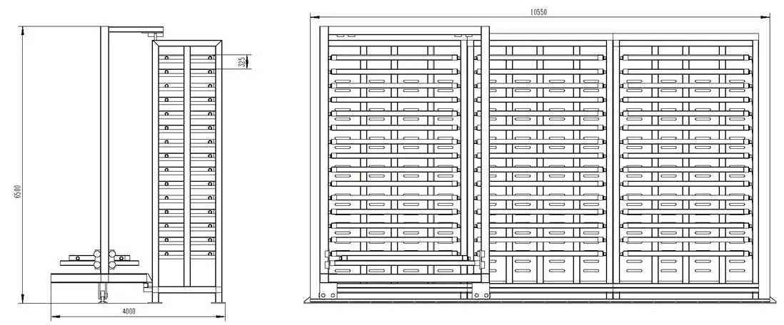 схема автоматизированной системы хранения листов
