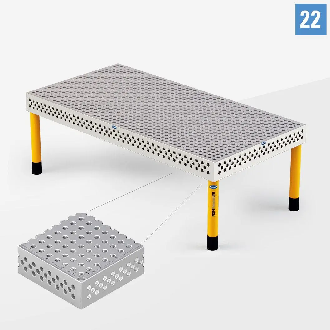 PROFIPremiumLINE PP 3D Сварочный стол 22 2000х1000 Стандартное исполнение Со стандартными опорами PP