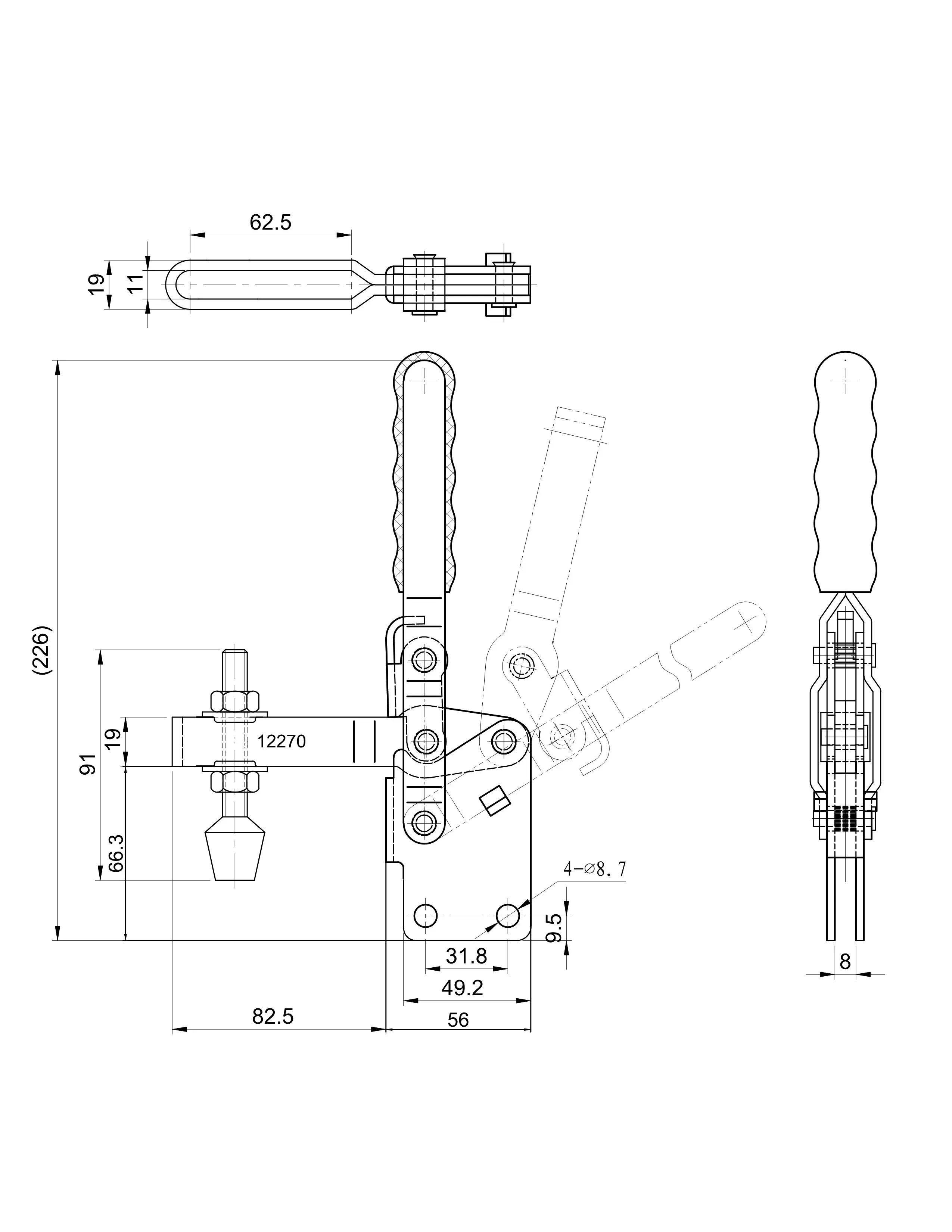 Прижим шарнирно-рычажный Арт. CH-12270