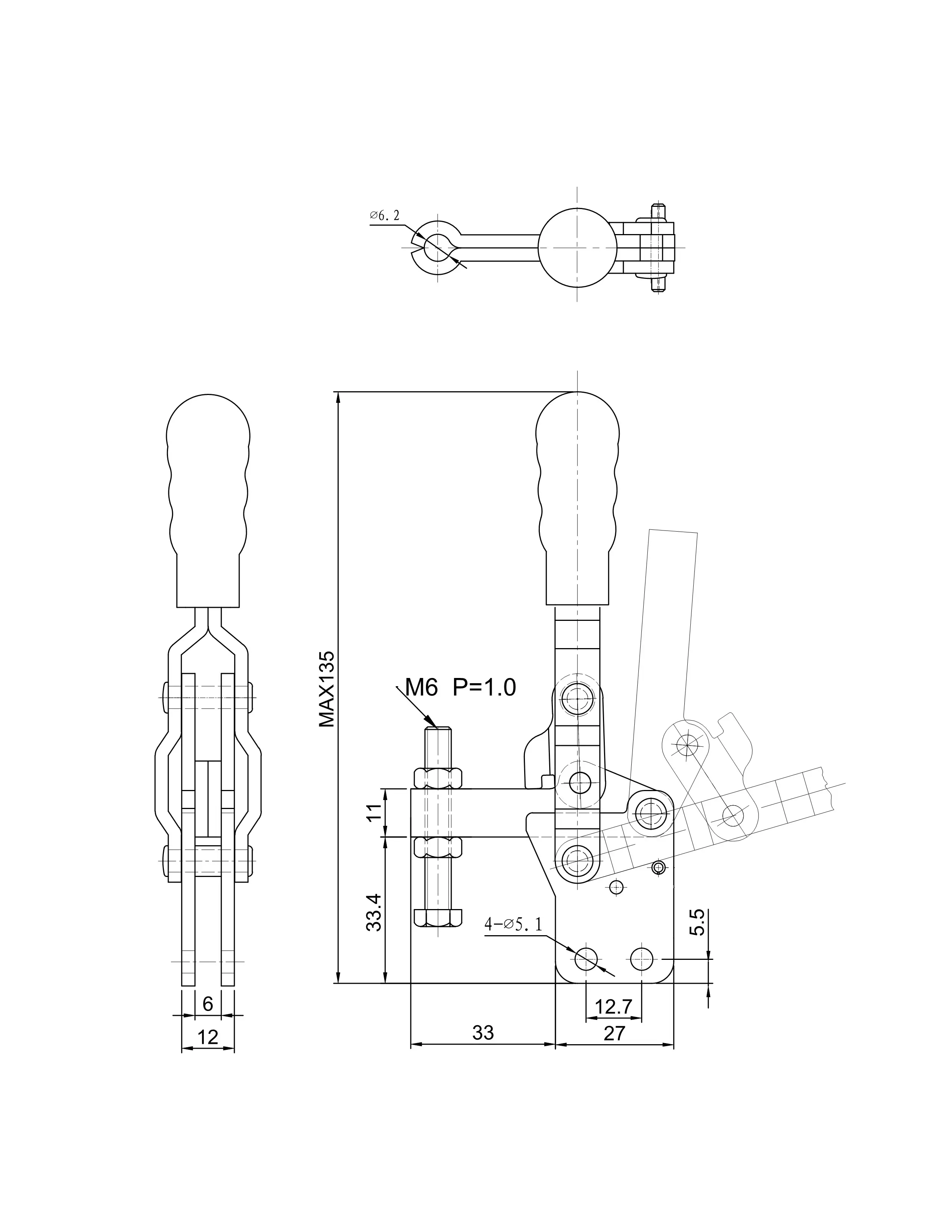 Прижим шарнирно-рычажный Арт. CH-11501C