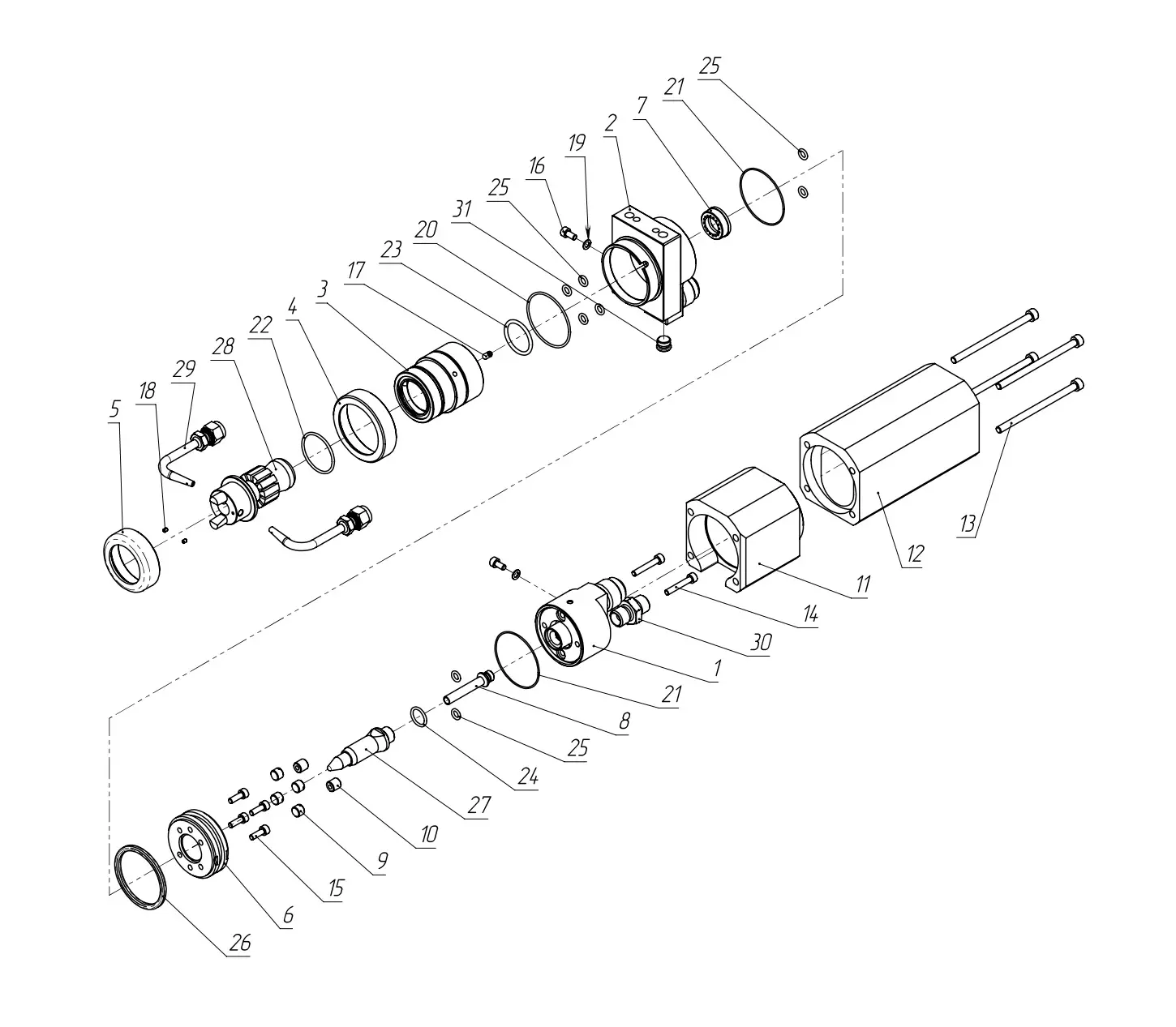 Взрыв-схема плазматрона F4-VB VS