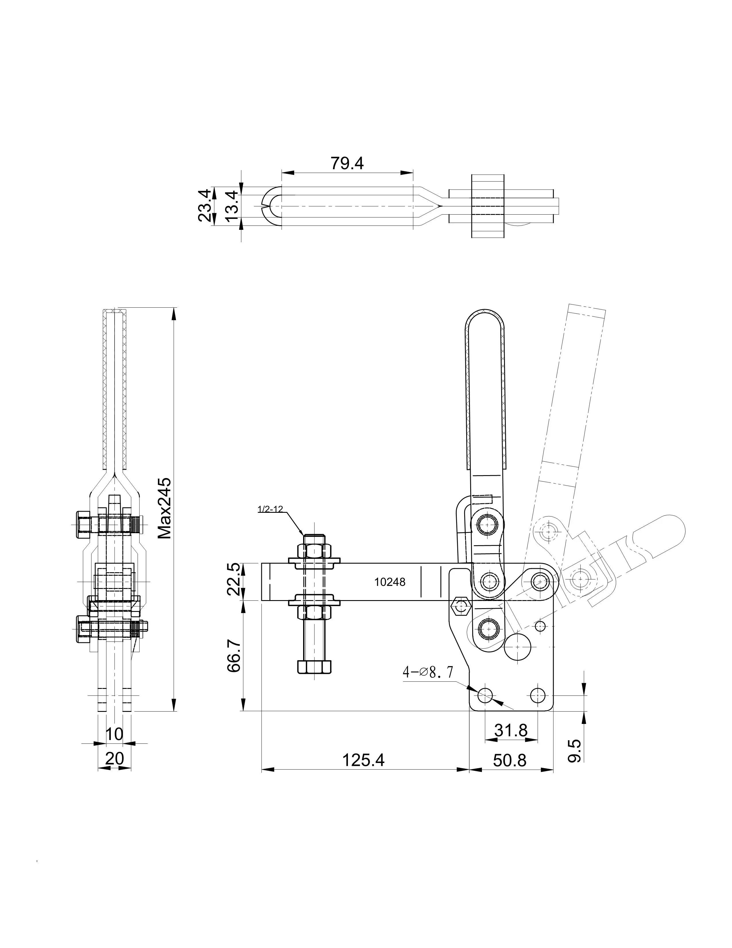Прижим шарнирно-рычажный Арт. CH-10248