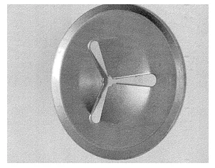 Клипса диаметром 38 мм для гвоздя диаметром 3мм с тремя разрезами. Оцинкованная сталь Арт. 49-13-003