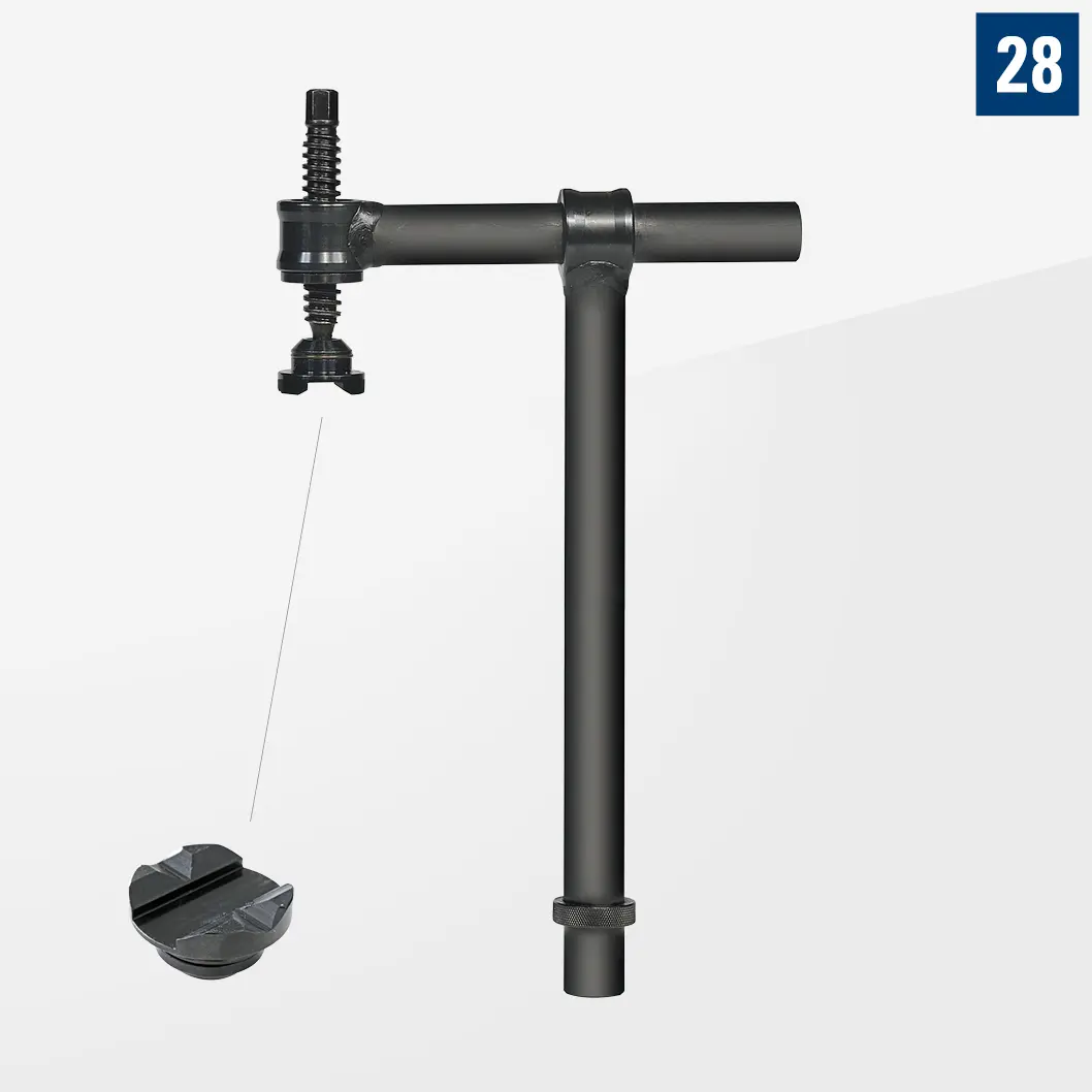 Струбцина 180° с коротким шпинделем H350 D28-07005-016