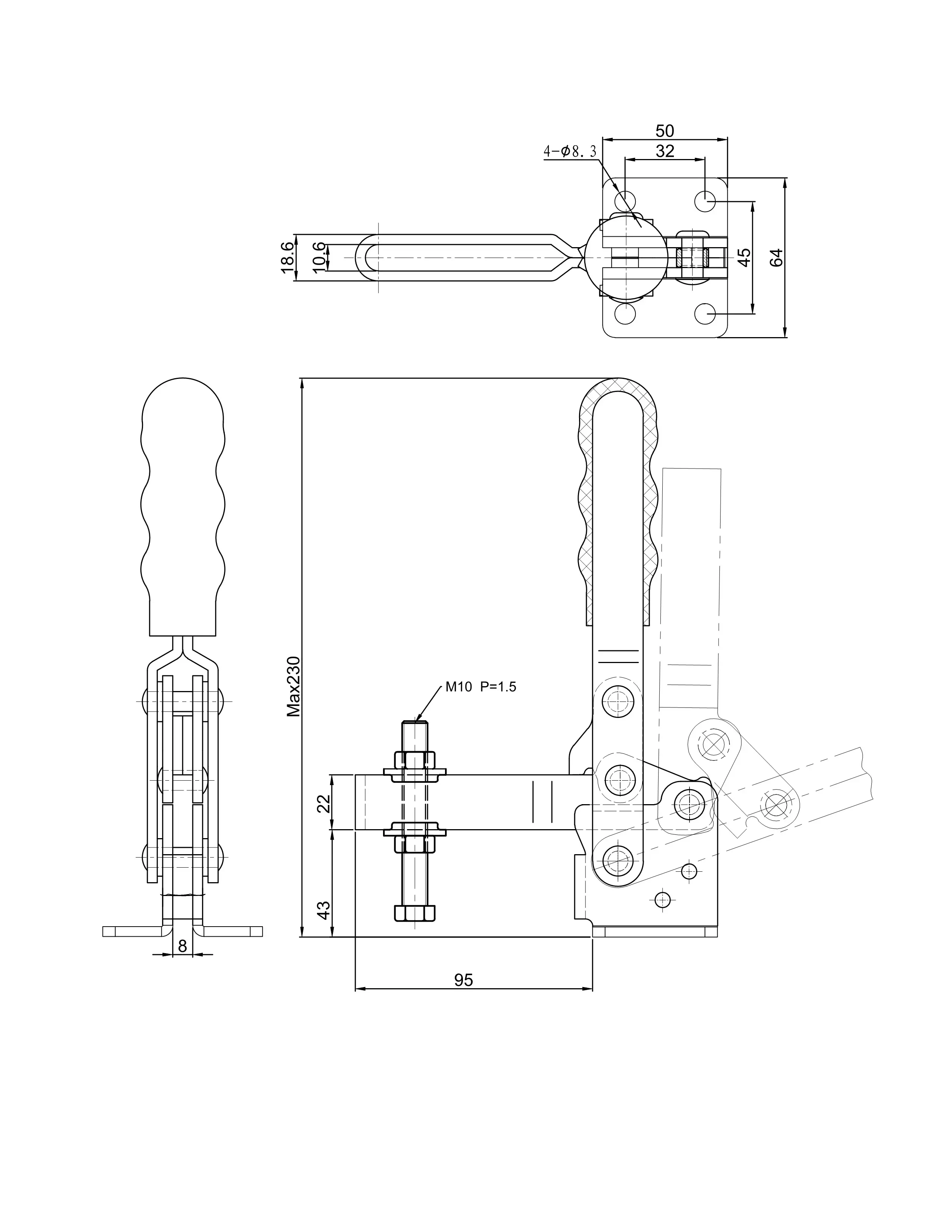 Прижим шарнирно-рычажный Арт. CH-13502B