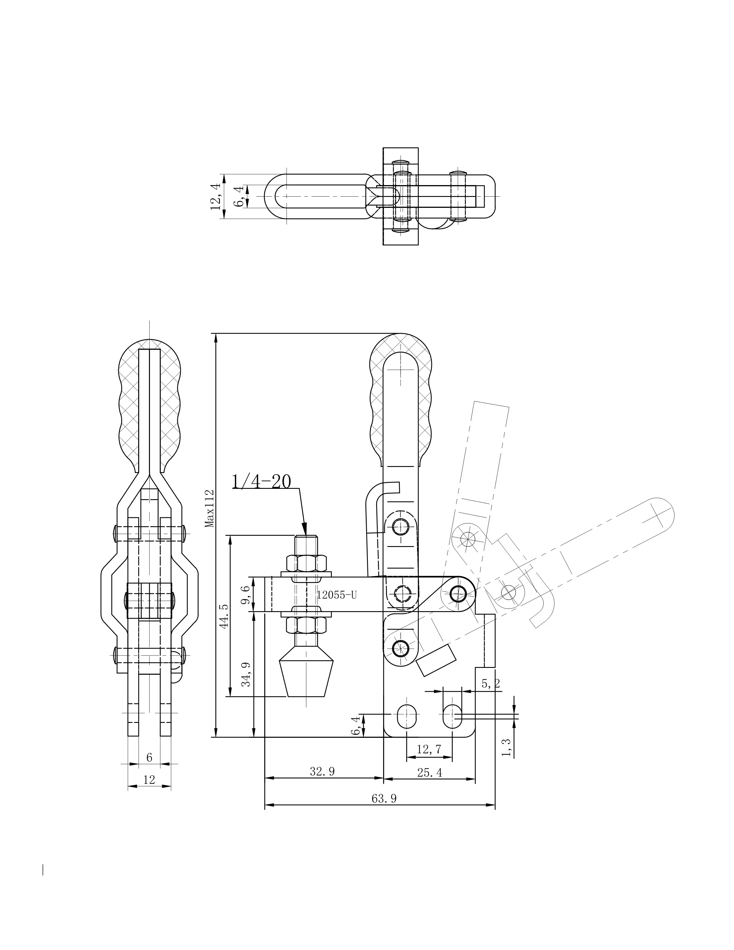 Прижим шарнирно-рычажный Арт. CH-12055U