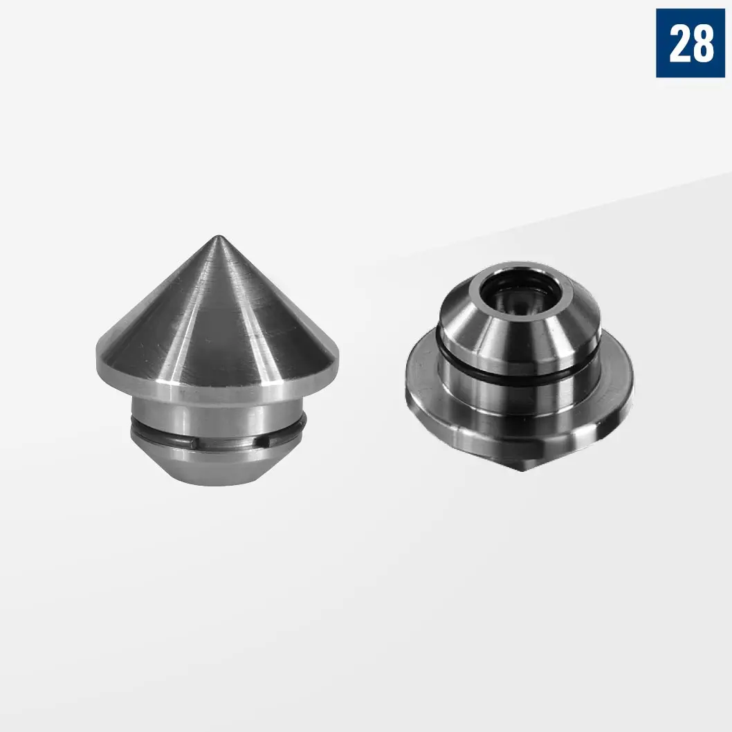 Прижимная и опорная деталь с конусом Нержавеющая Сталь D28-07011-028