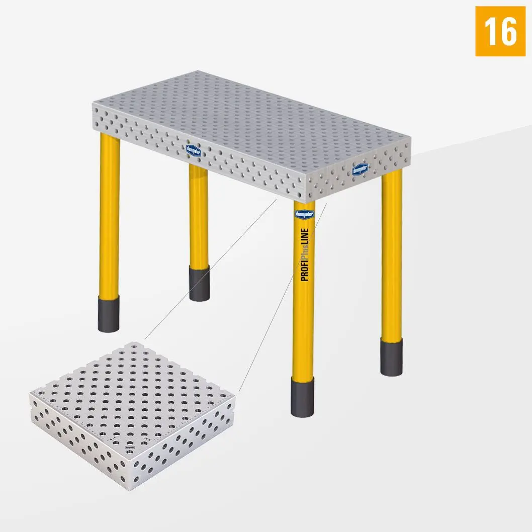 PROFIPlusLINE PL 3D Сварочный стол 16 1000х500 Стандартное исполнение Со стандартными опорами