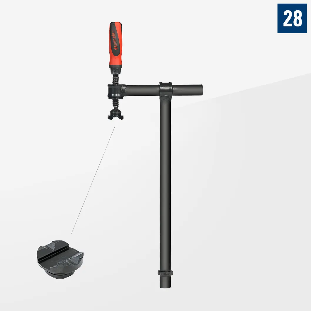 Струбцина 180° со шпинделем H500 D28-07005-033