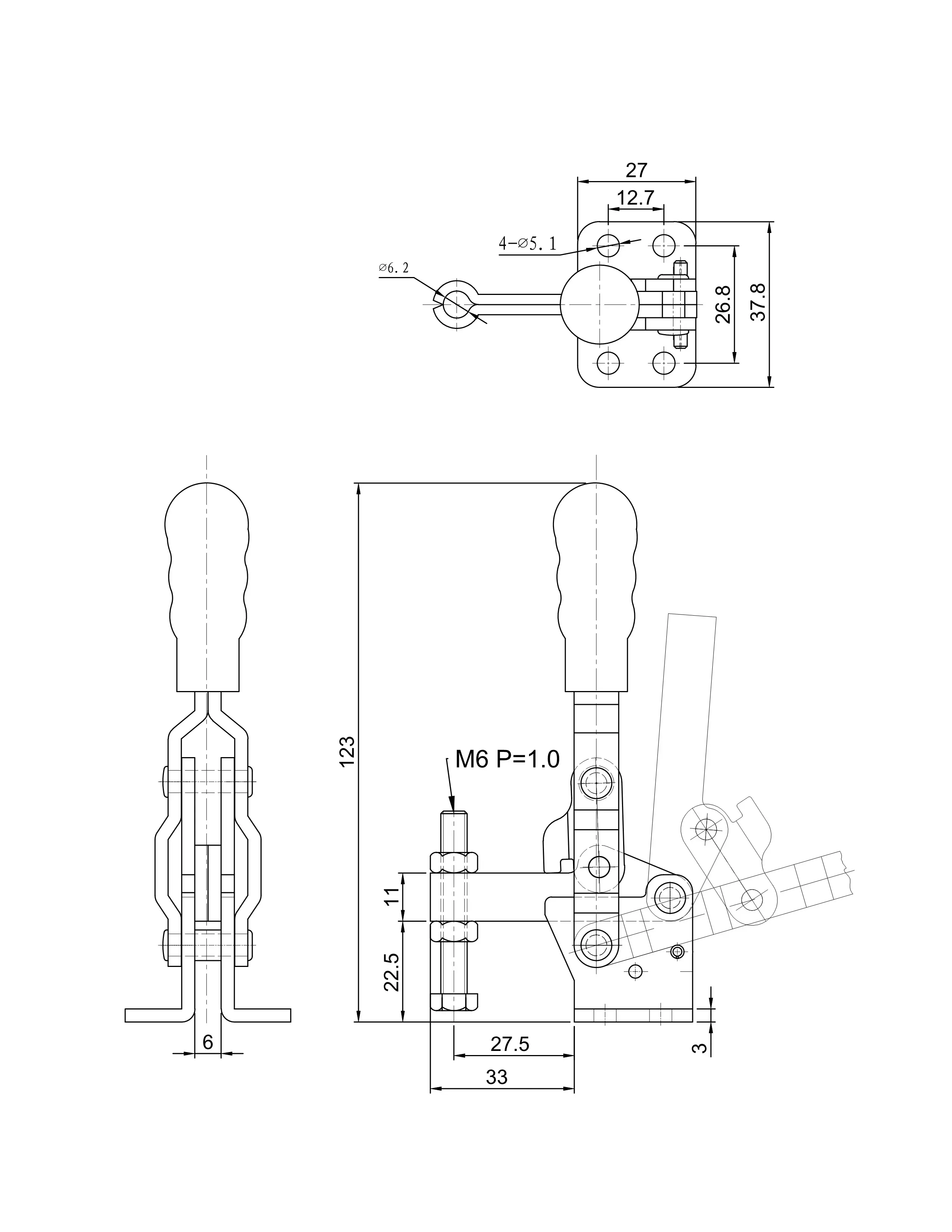 Прижим шарнирно-рычажный Арт. CH-11502C