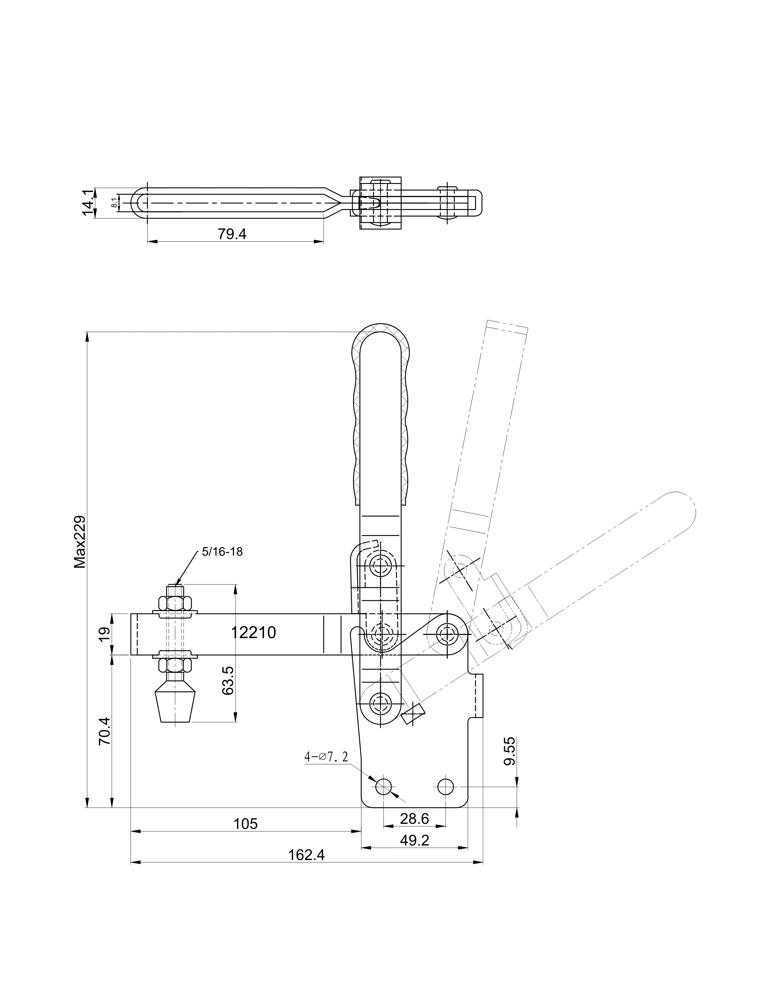 Прижим шарнирно-рычажный Арт. CH-12210