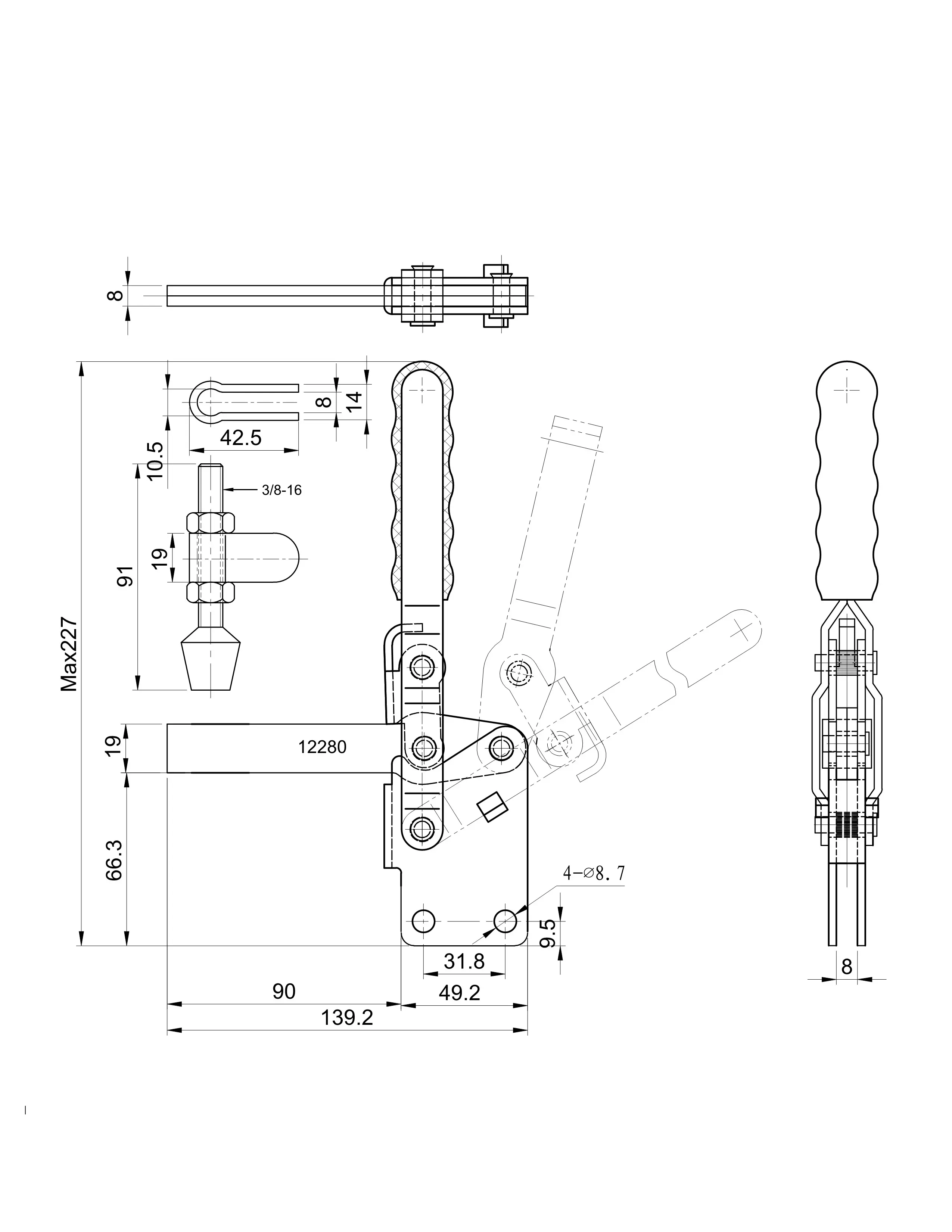 Прижим шарнирно-рычажный Арт. CH-12280