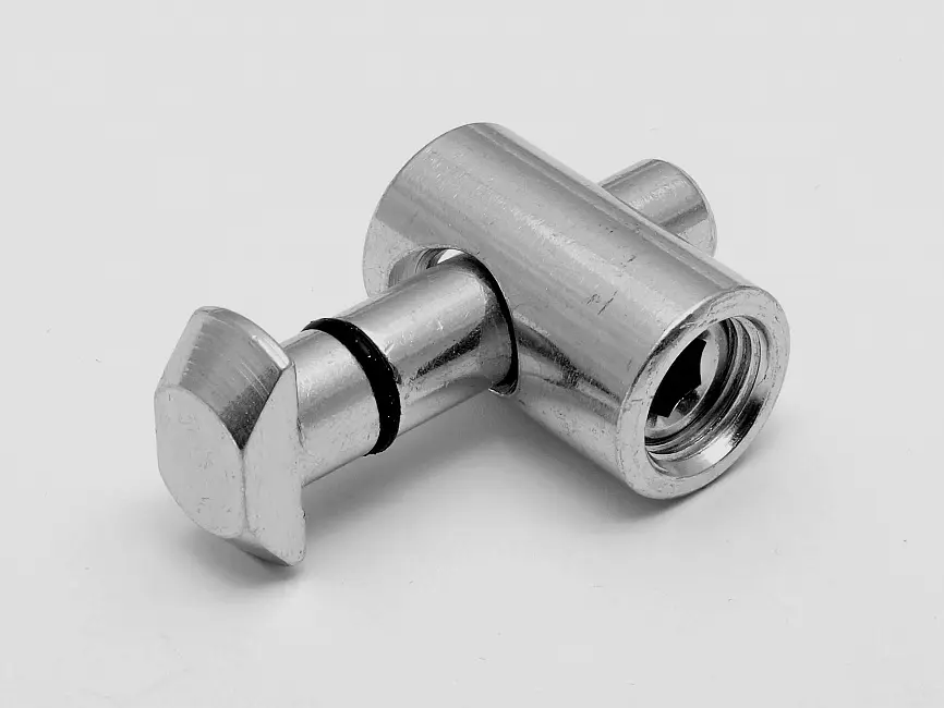 Быстрый соединитель встроенного типа для алюминиевых профилей М8, паз 10, угол 90 градусов, ALF-FCM8-10/90