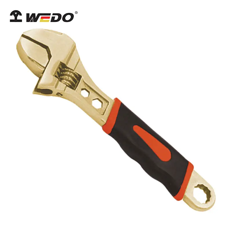 Ключ разводной с прорезиненной рукояткой искробезопасный AL125D-1002