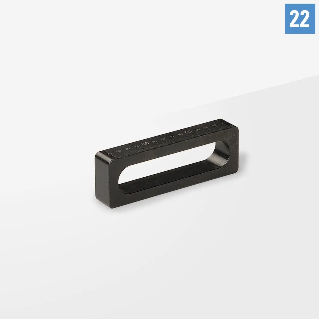 Стопор-слот с линейкой L100 Алюминий D22-05015-000