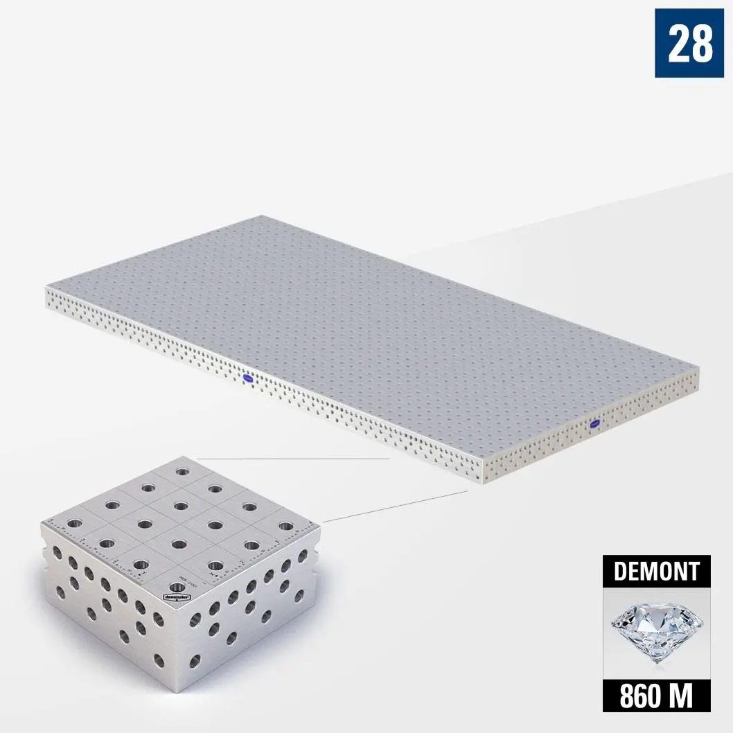 3D Сварочный стол PE28 4800х2400 Азотированный DEMONT 860 M без опор PE28-11085-700