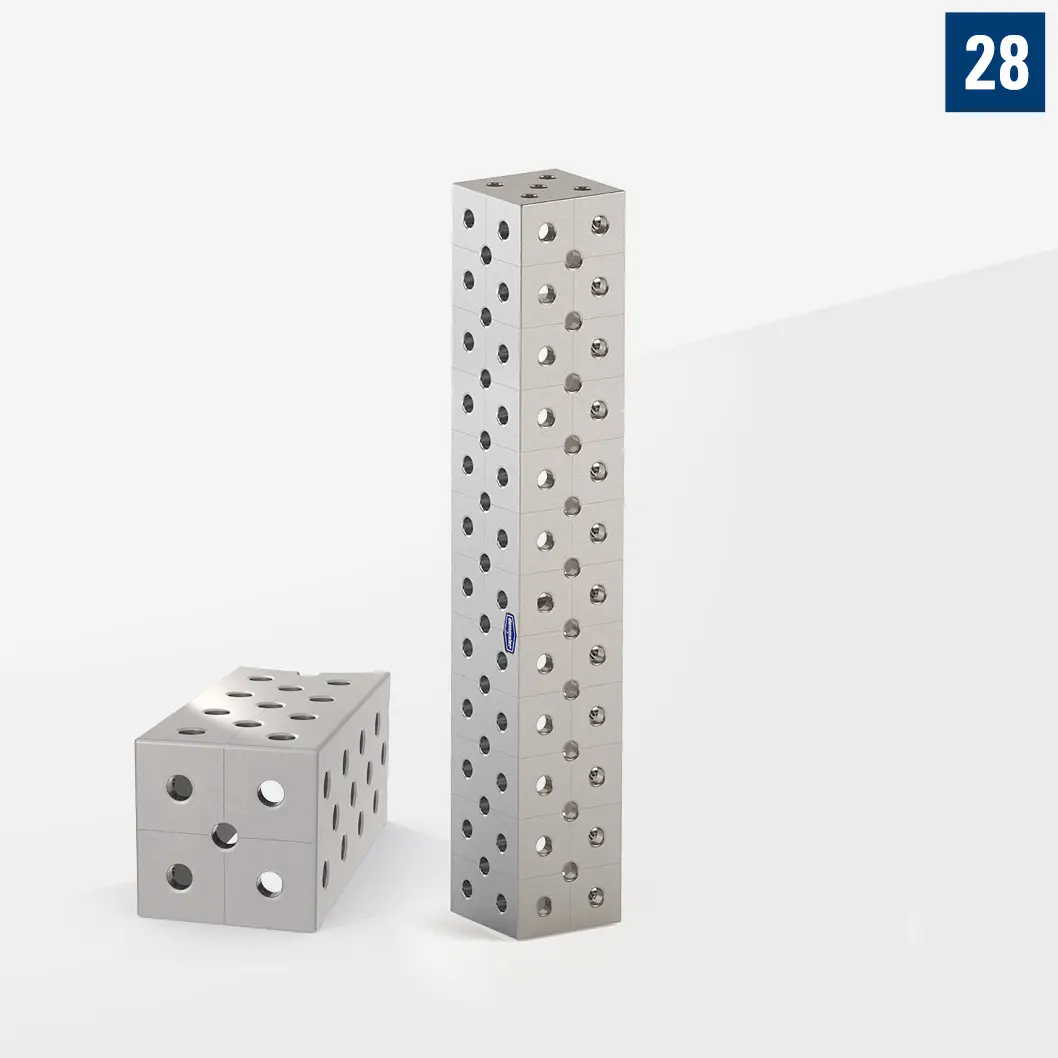 Промежуточный U-образный блок сталь. Торцевые стороны - Диагональная сетка L1200 200х200 D28-04002-0