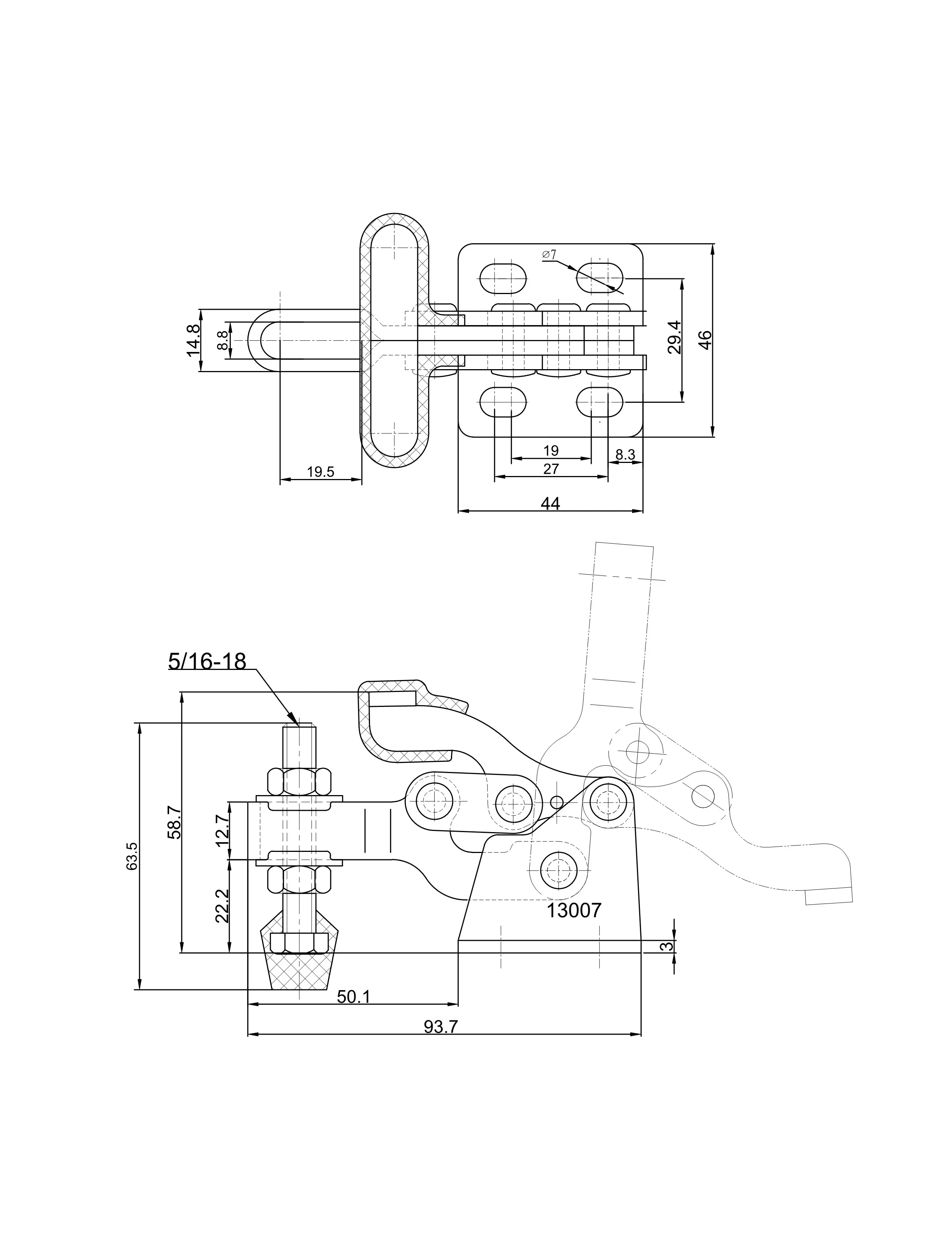 Прижим шарнирно-рычажный Арт. CH-13007