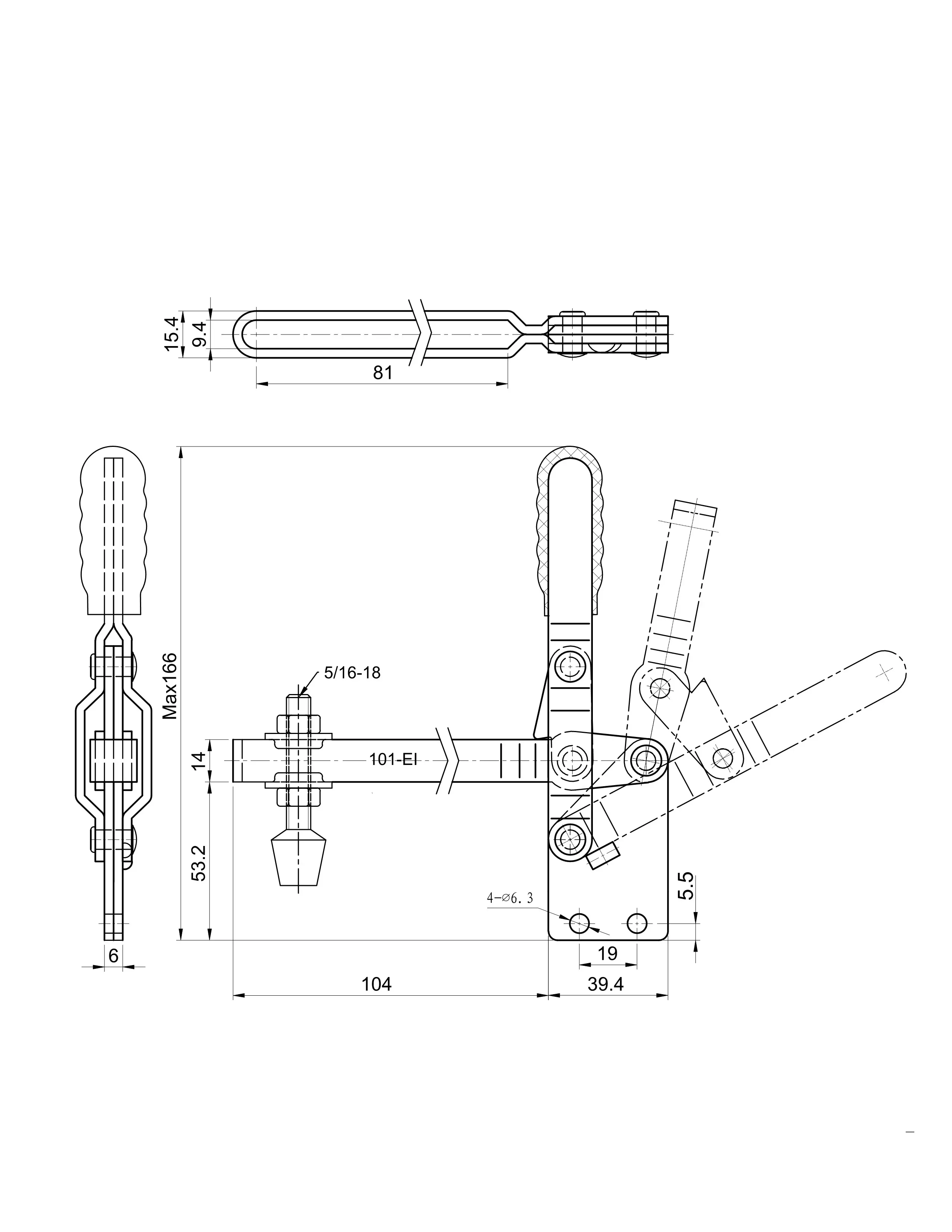 Прижим шарнирно-рычажный Арт. CH-101EI