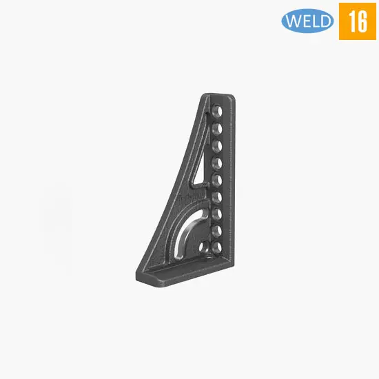 Упорный и крепежный угольник 250x145x50 (Левый) с повортным угольником 160163