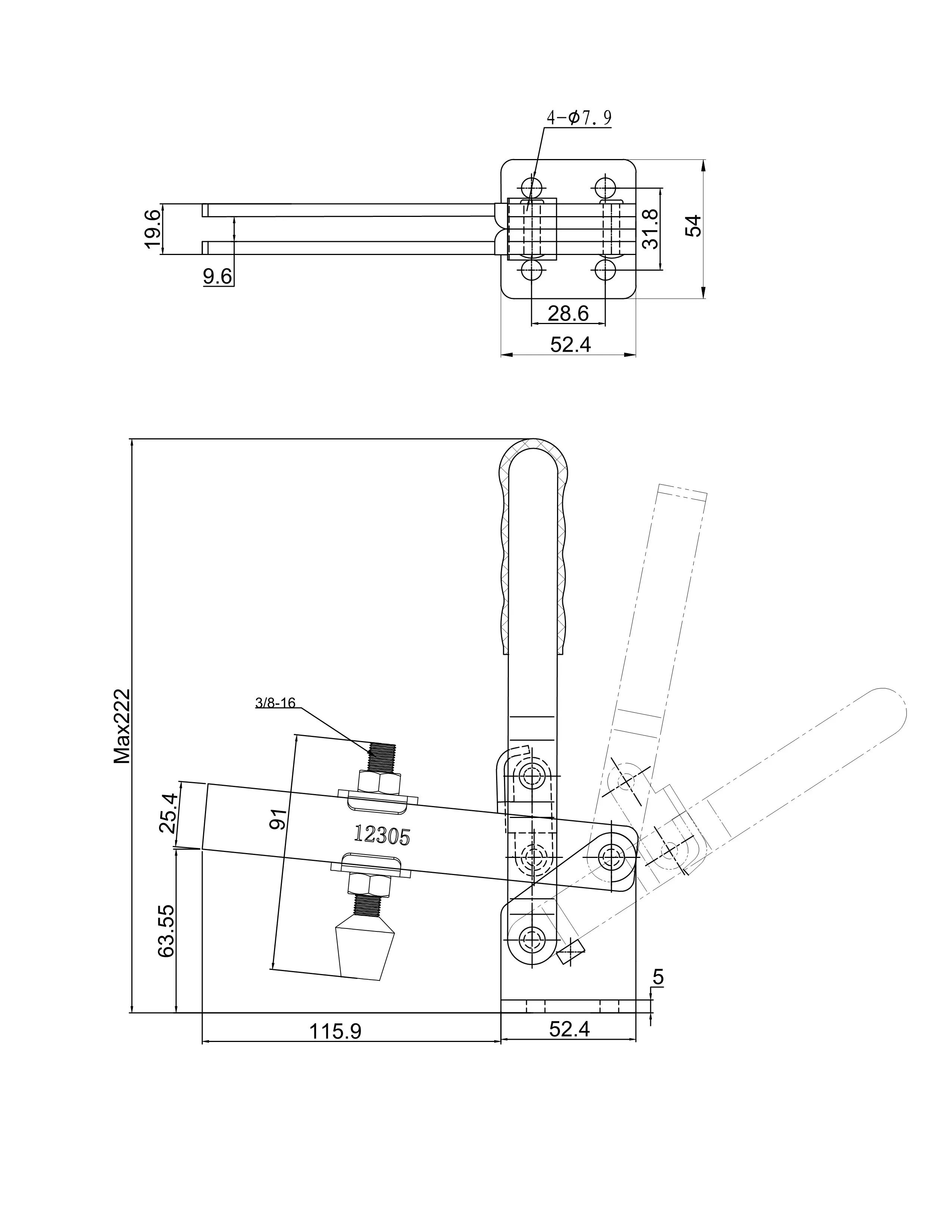Прижим шарнирно-рычажный Арт. CH-12305