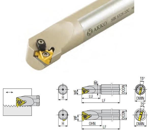 SIR/L S32S 16C-T Державка для нарезания наружной резьбы 