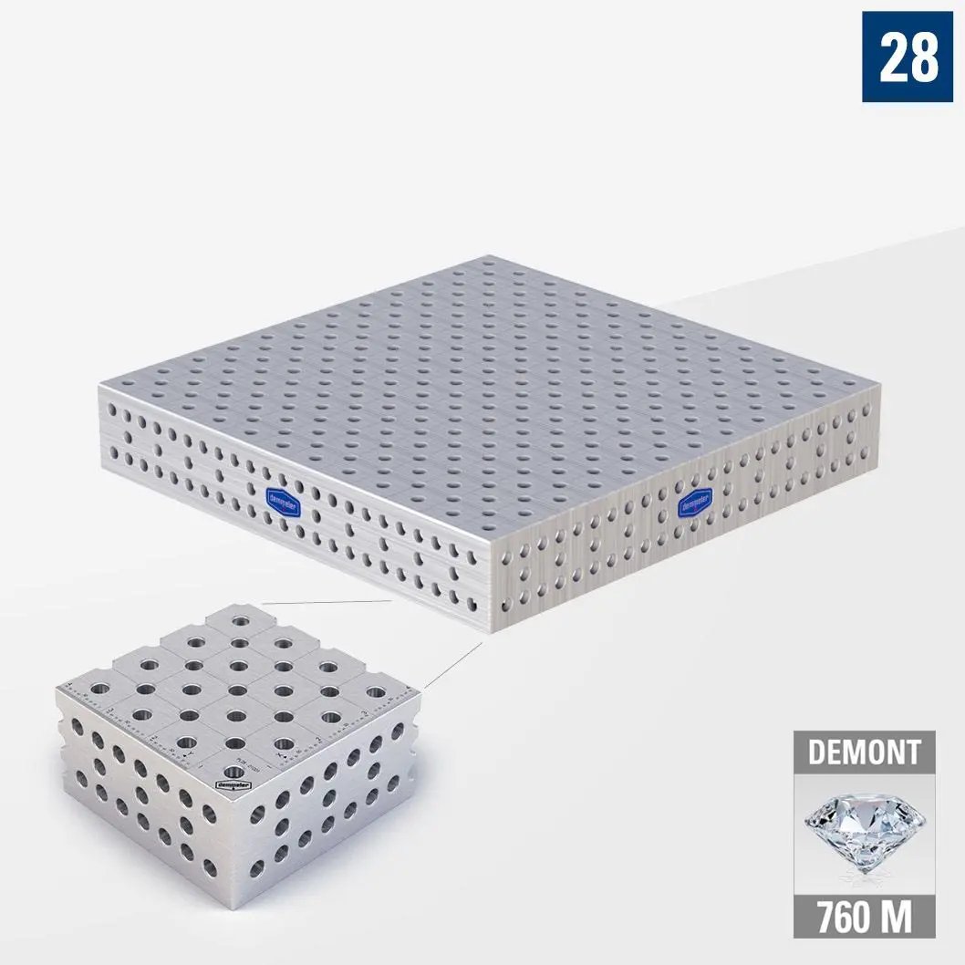 PROFIPlusLINE PL 3D Сварочный стол 28 1200х1200 Азотированный DEMONT 760 M без опор PL28-01056-500