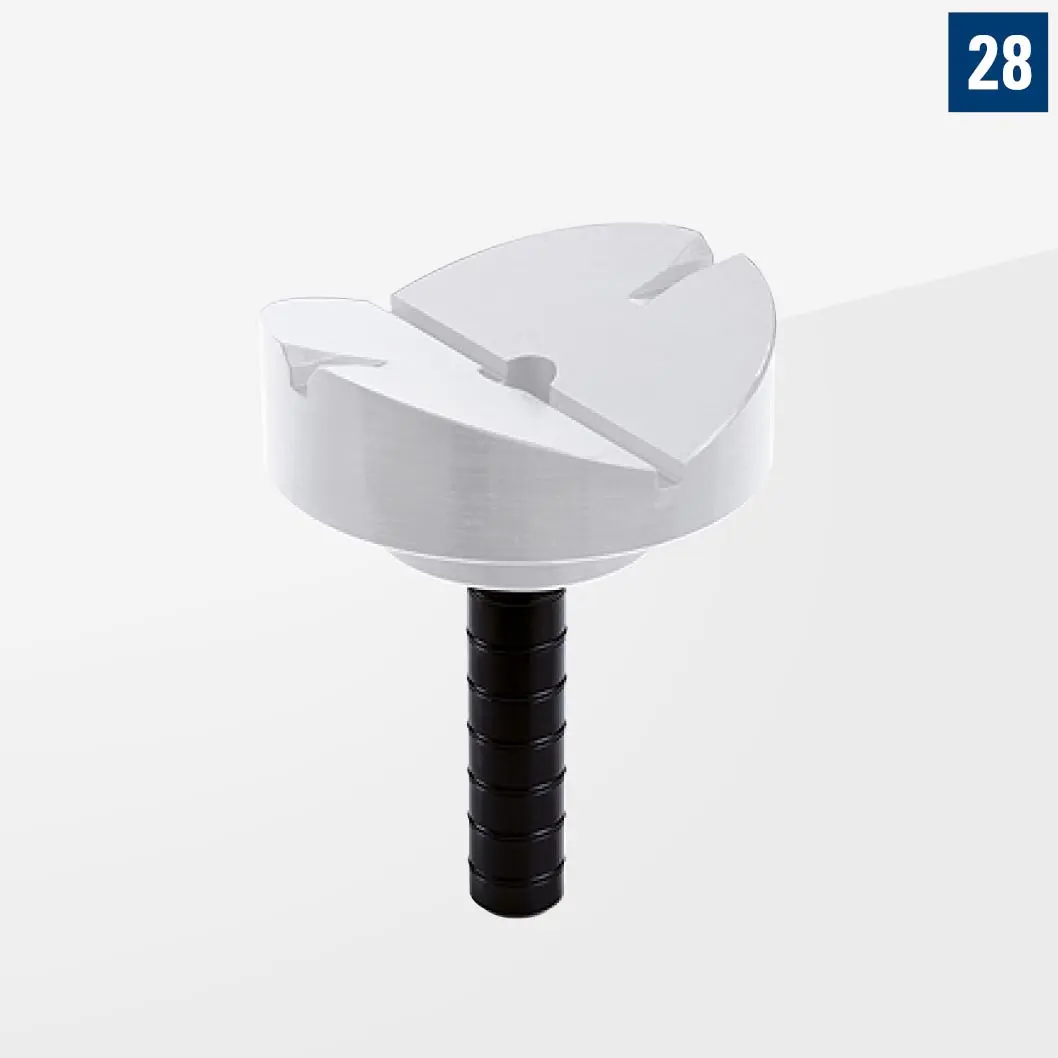 V-блок с оправкой для труб диаметром до 400 мм POM Арт. D28-09006-001