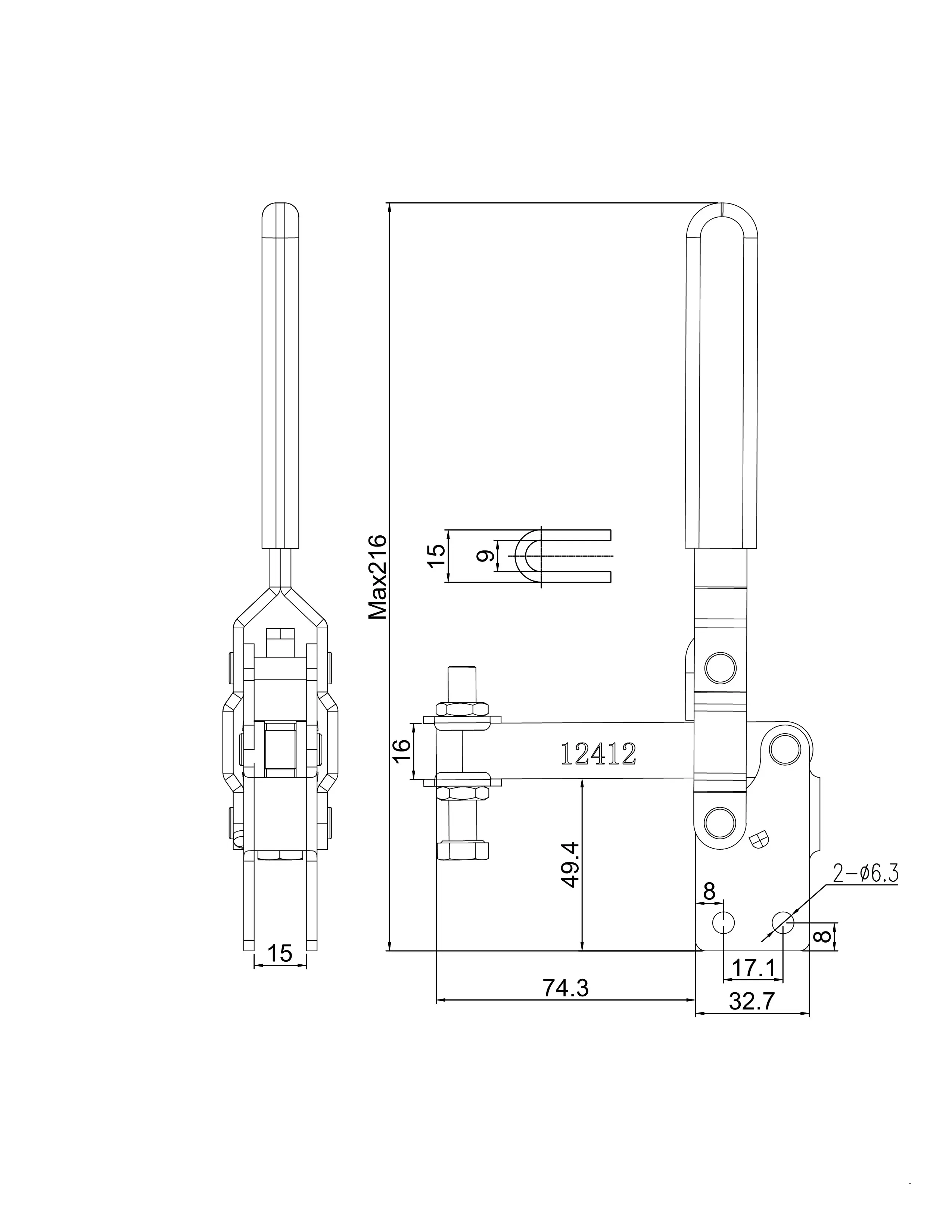 Прижим шарнирно-рычажный Арт. CH-12412