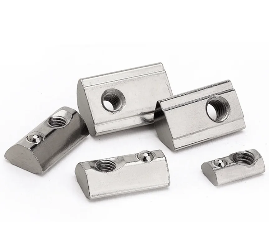 Сухарь пазовый с прижимным шариком для алюминиевых профилей М6х8/6, ALF-SNM6-8/6