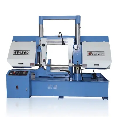 Полуавтоматический двухстоечный ленточнопильный станок по металлу GB4260