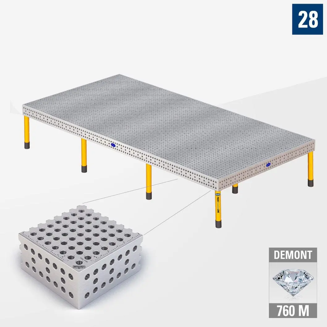 PROFI Premium LINE PP 3D Сварочный стол 4800х2400 Азотированный DEMONT 760 M Со стандартными опорами