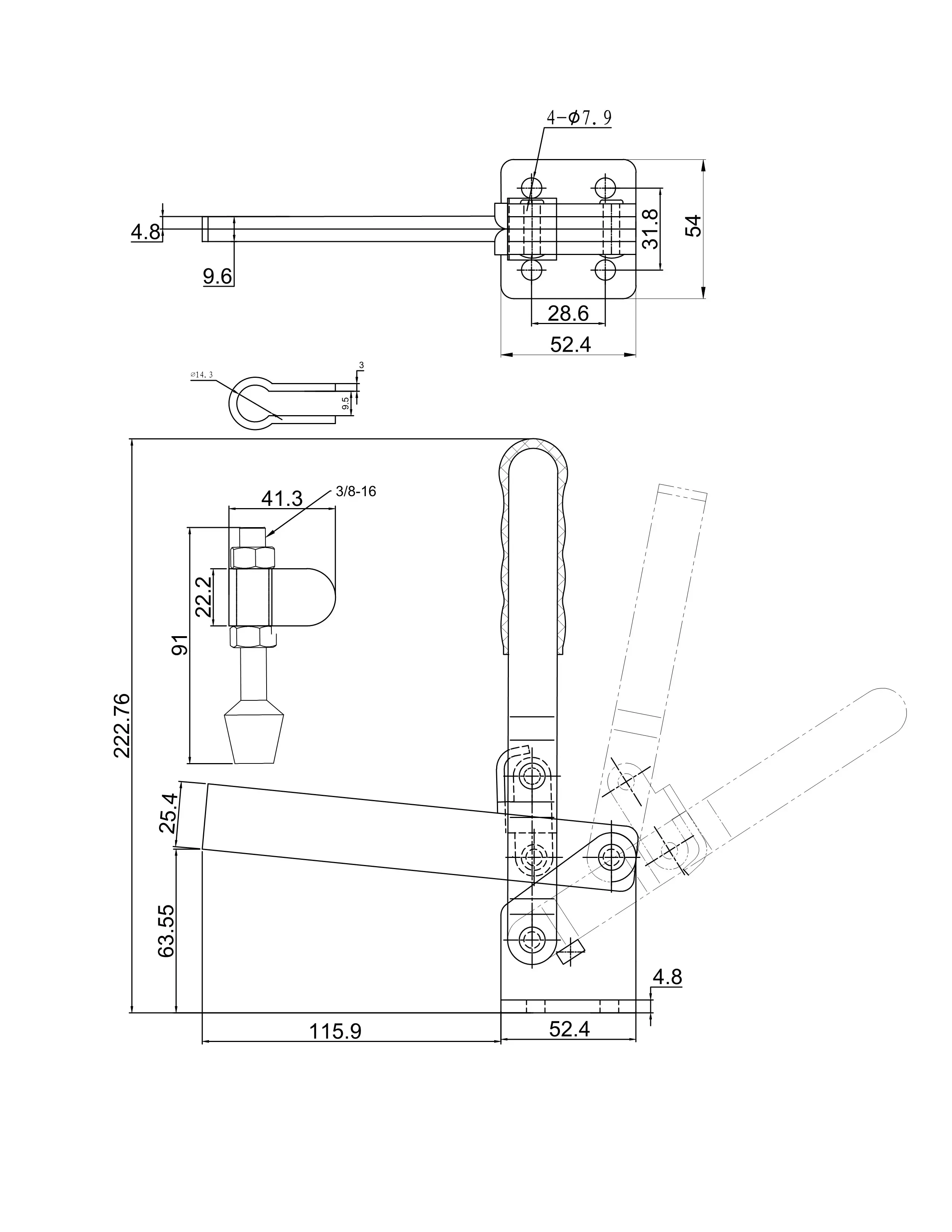 Прижим шарнирно-рычажный Арт. CH-12315