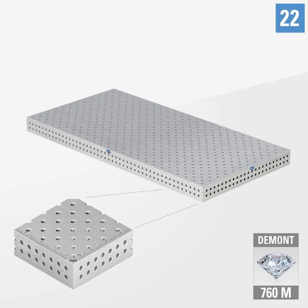 PROFIPlusLINE PL 3D table 22 2400х1200 Азотированный DEMONT 760 M без опор PL22-01003-500