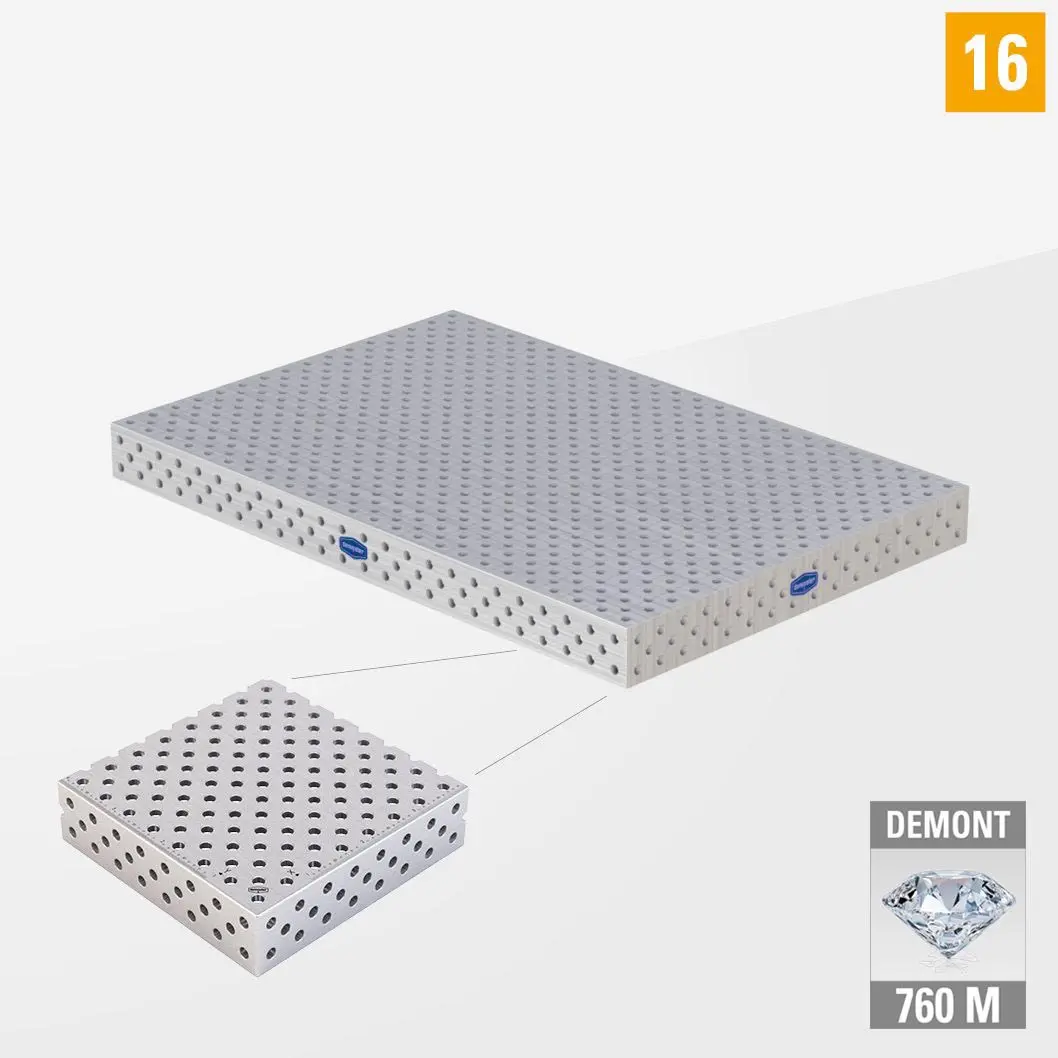 PROFIPlusLINE PL 3D Сварочный стол 16 1200х800 Азотированный DEMONT 760 M без опор