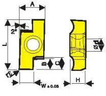Твердосплавная сменная пластина для обработки канавок и отрезки GER/L-125-005C