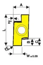 Твердосплавная сменная пластина для обработки канавок и отрезки 8GR/L-300