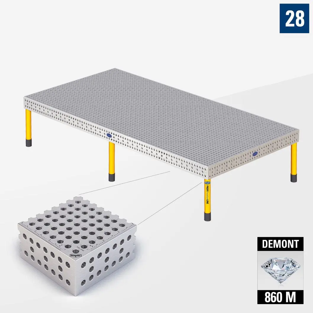 PROFI Premium LINE PP 3D Сварочный стол 4000х2000 Азотированный DEMONT 860 M Со стандартными опорами