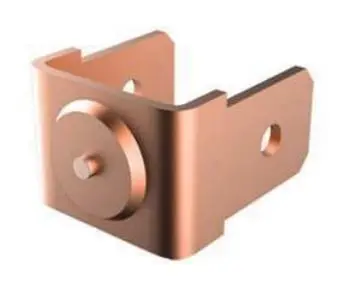 Двойной контакт привар заземления стальной омедненный ширина контакта 6,3 мм, высота контакта 12 мм