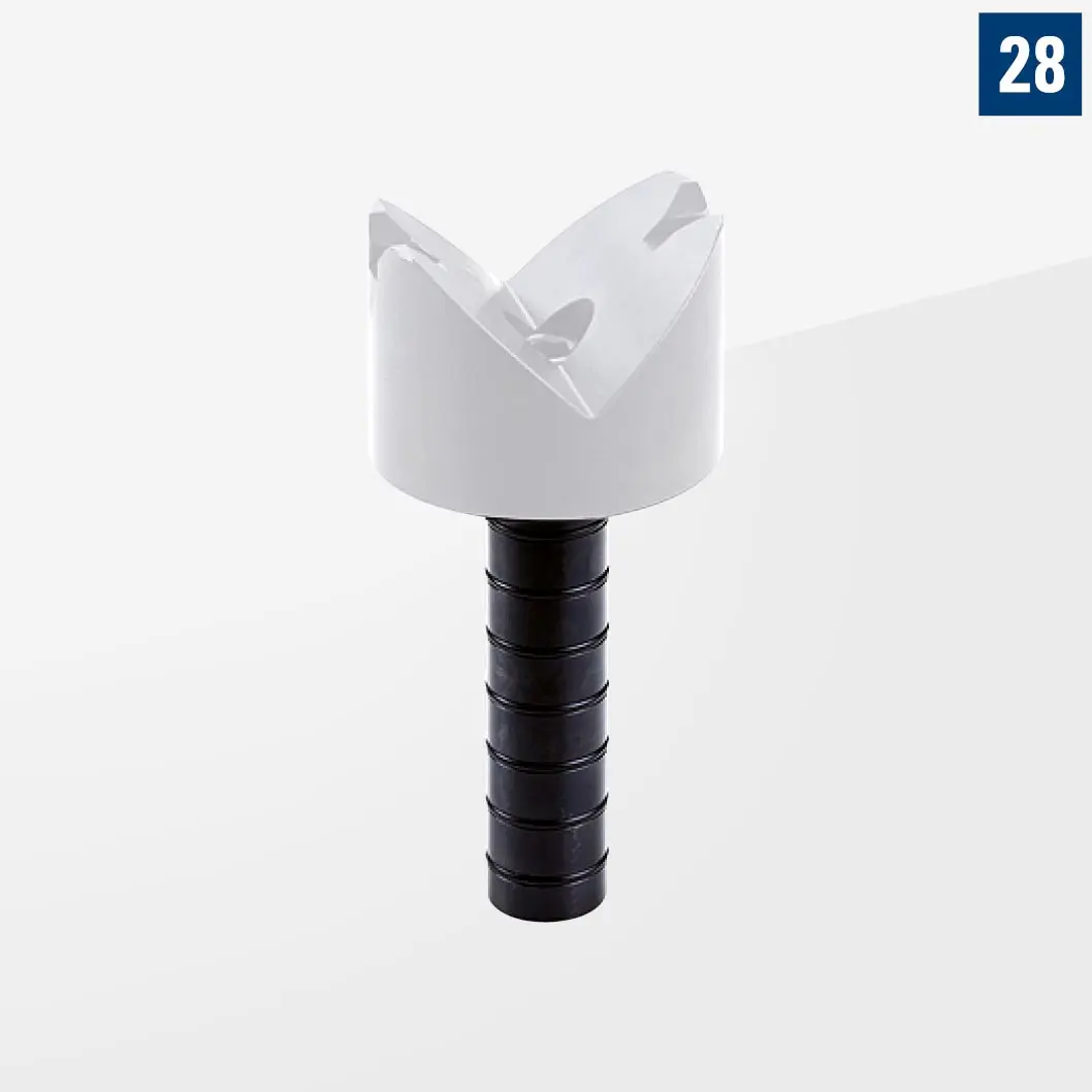 V-блок с оправкой для труб диаметром до 100 мм POM Арт. D28-09004-001