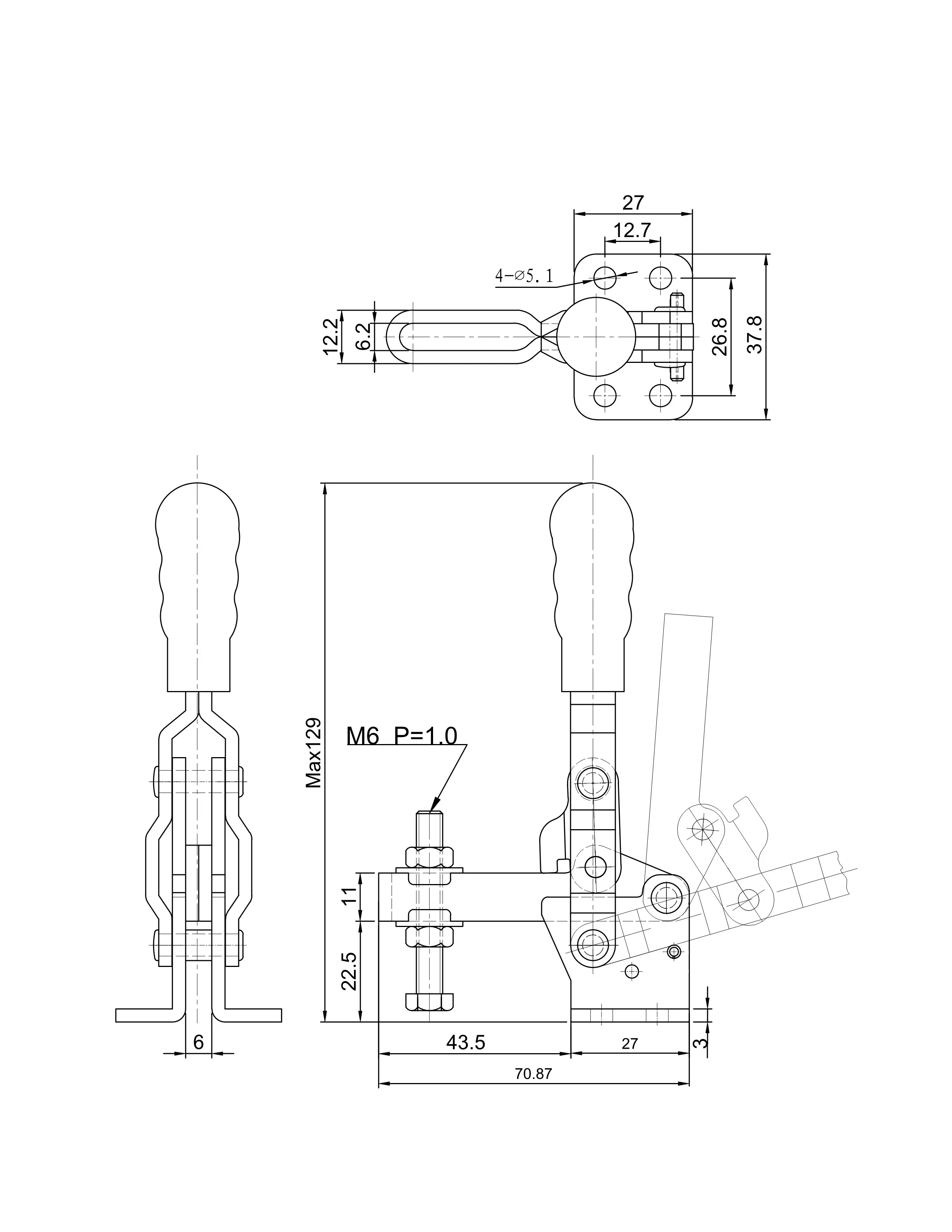 Прижим шарнирно-рычажный Арт. CH-11502B