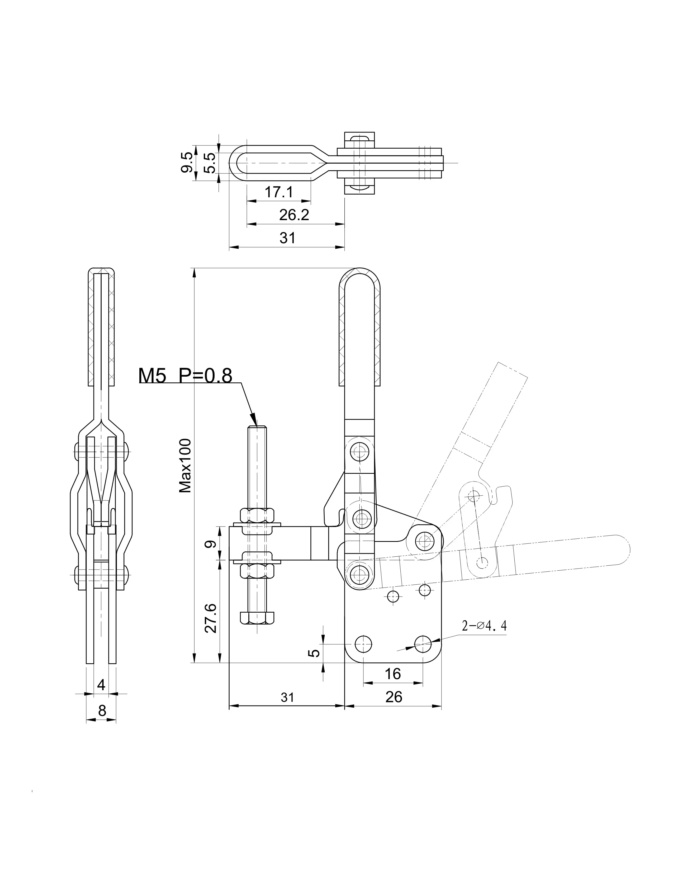 Прижим шарнирно-рычажный Арт. CH-10751B