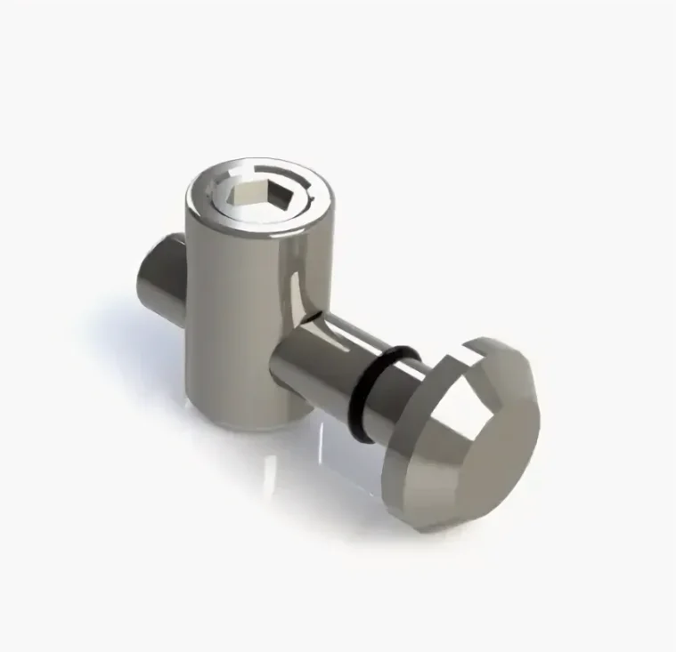 Быстрый соединитель встроенного типа для алюминиевых профилей М8, паз 8, с круглой шляпкой, ALF-FCM8-8/C