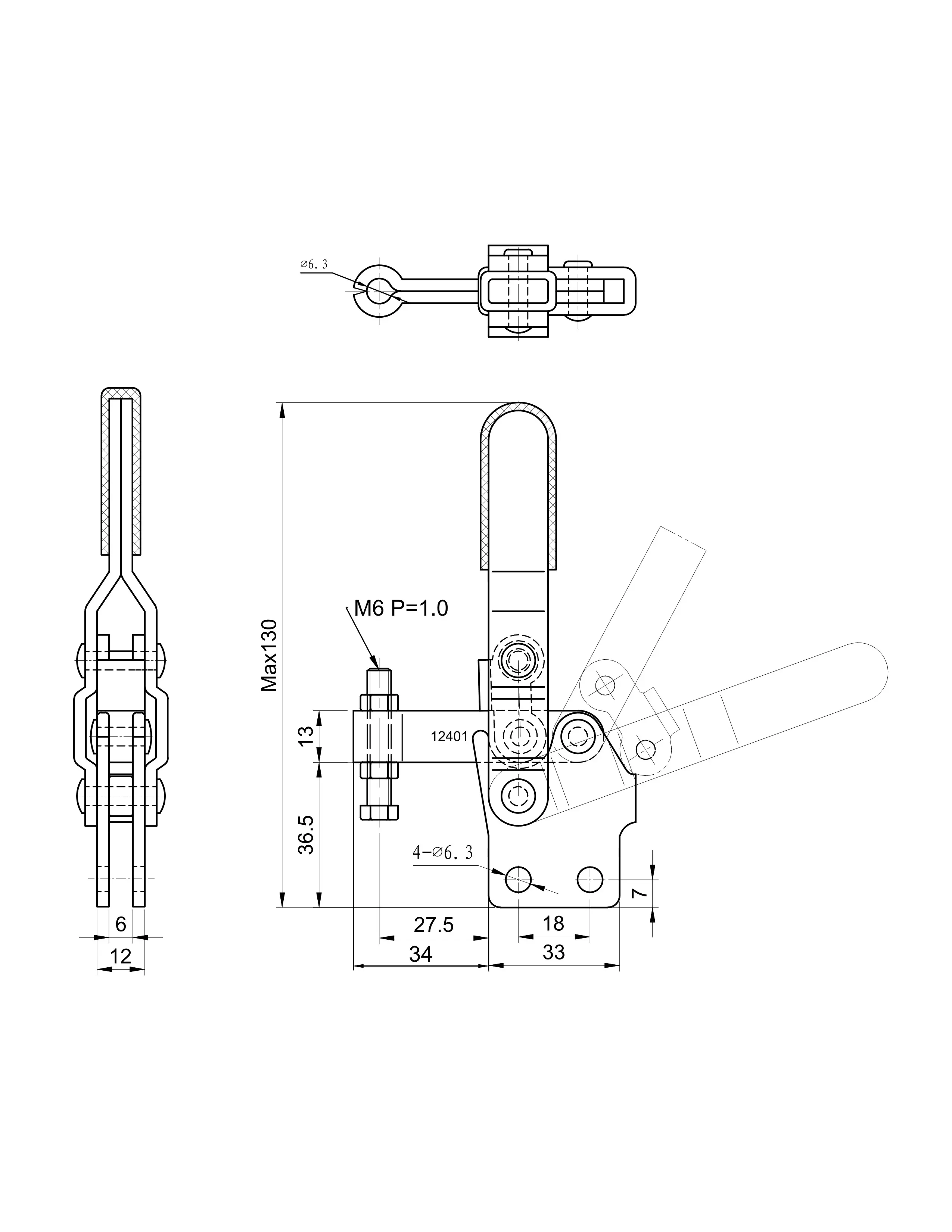 Прижим шарнирно-рычажный Арт. CH-12401