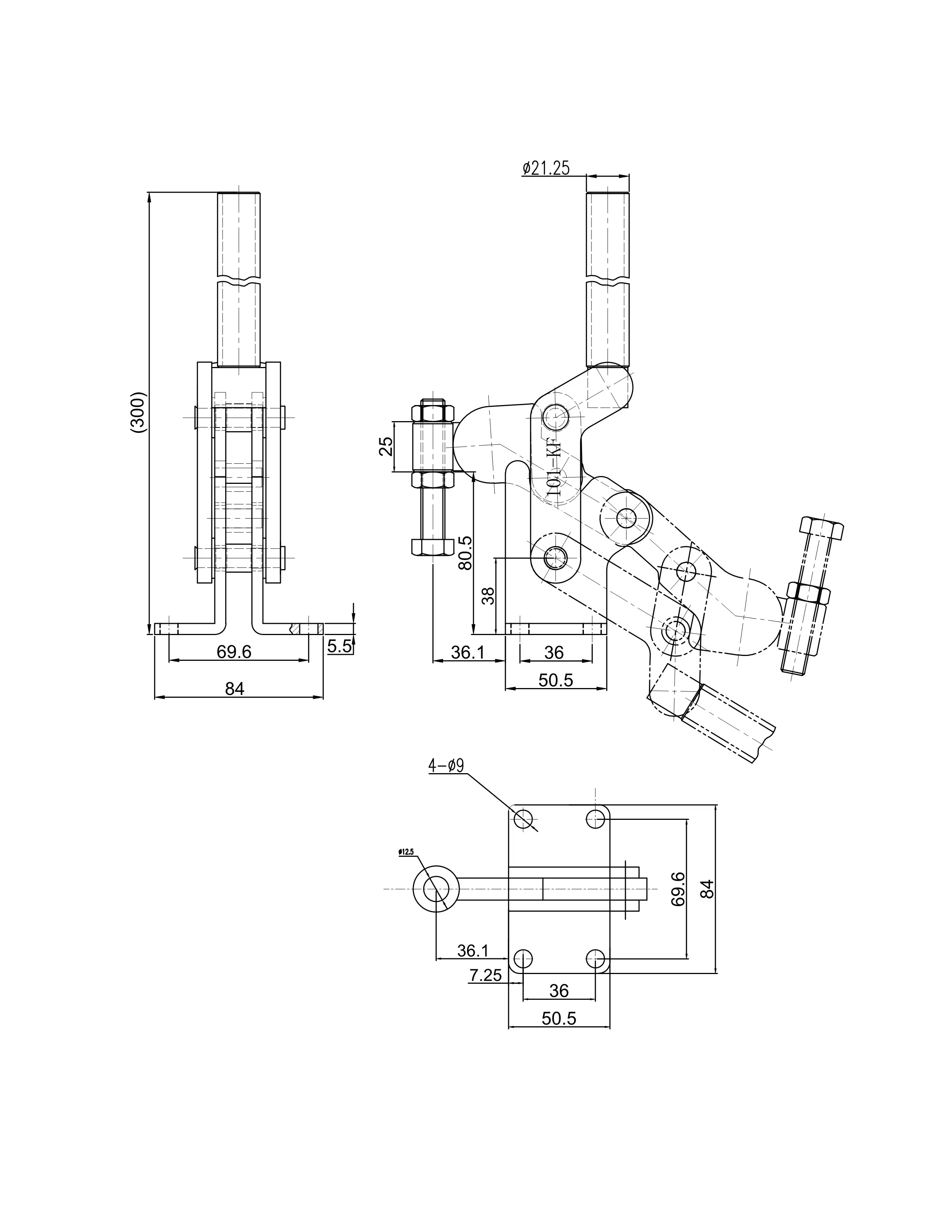 Прижим шарнирно-рычажный Арт. CH-101KF