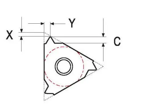 Резьбовая твердосплавная сменная пластина 16IR/L 3.0MJ