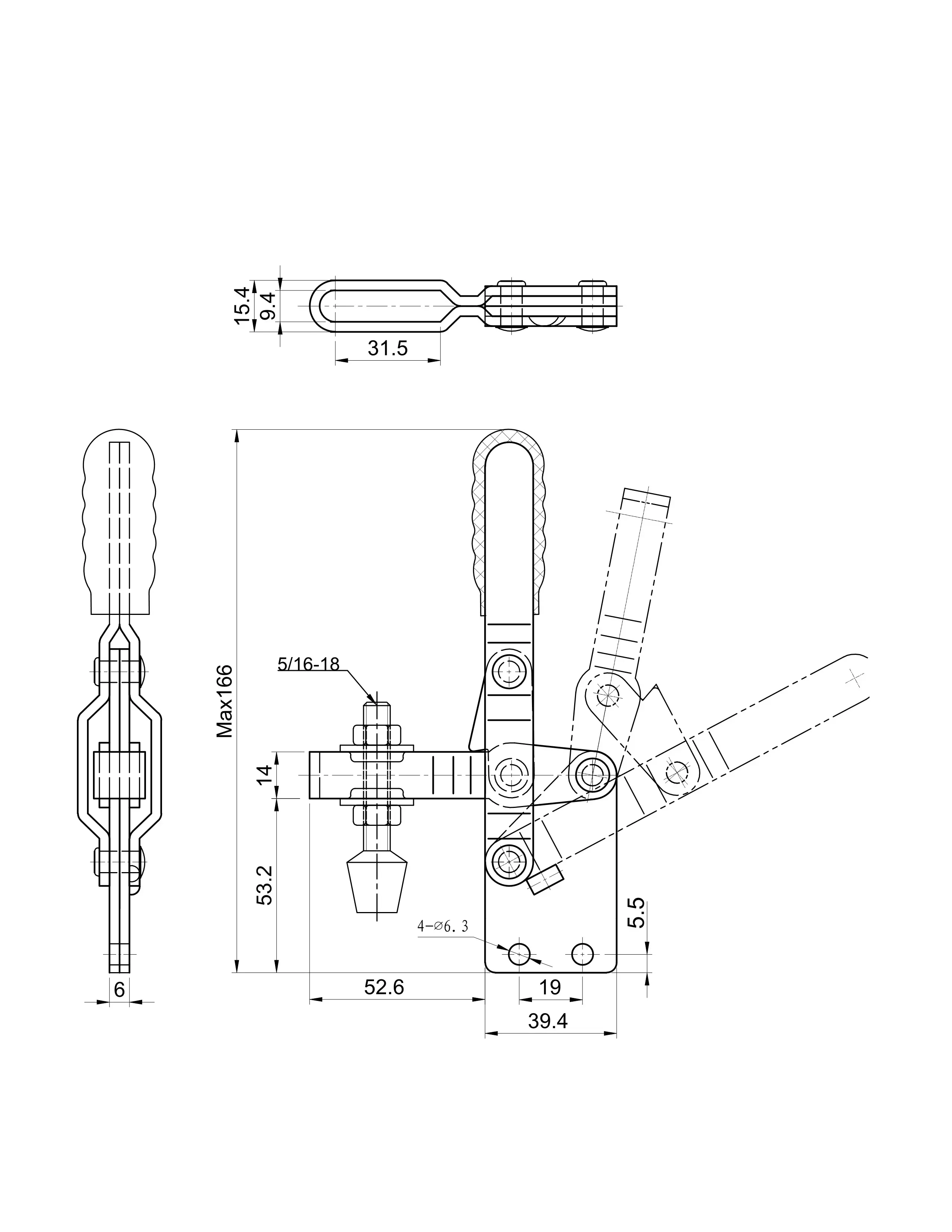 Прижим шарнирно-рычажный Арт. CH-101DI