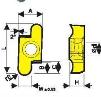 Твердосплавная сменная пластина для обработки канавок и отрезки GER-300-150DR