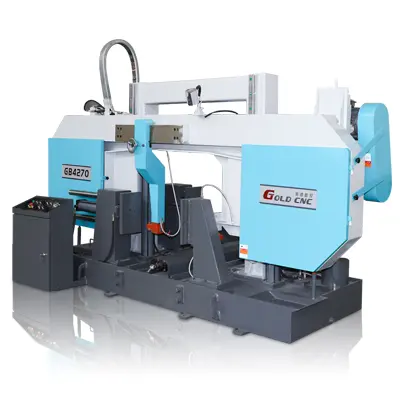 Полуавтоматический двухстоечный ленточнопильный станок по металлу GB4270