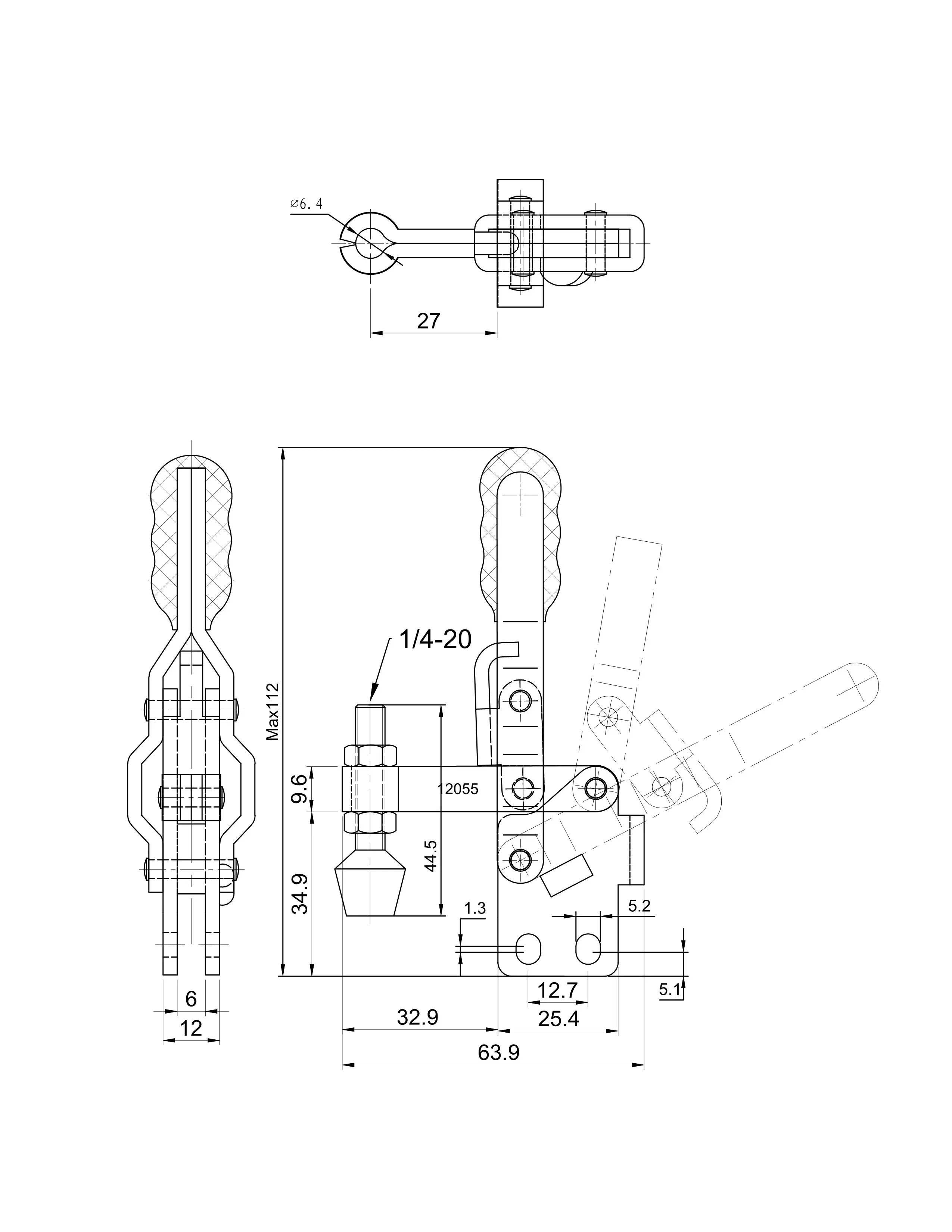 Прижим шарнирно-рычажный Арт. CH-12055